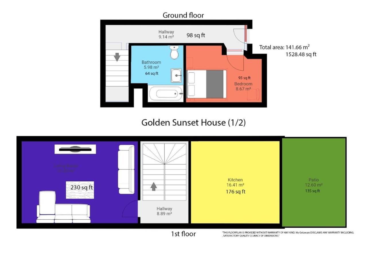 Golden Sunset House With Free Parking By My Getaways Villa Brighton Ngoại thất bức ảnh